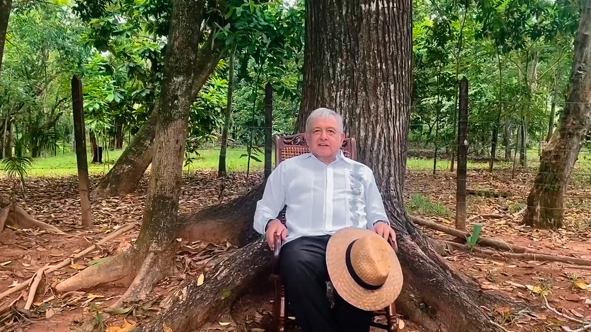 El Presidente Andrés Manuel López Obrador da un mensaje sabatino desde Palenque