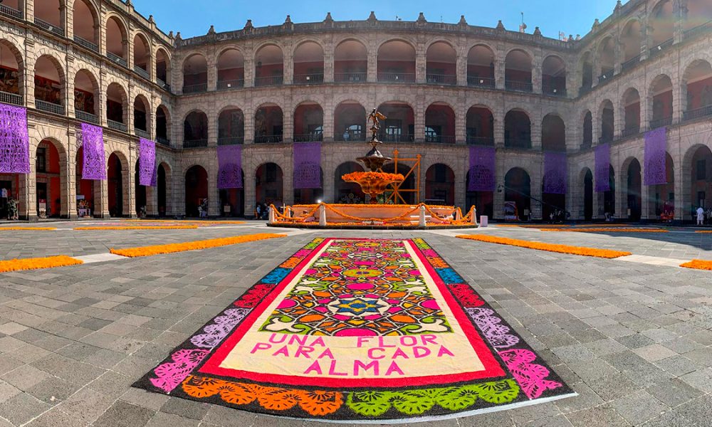 Dedican ofrenda a víctimas de Covid-19 en Palacio Nacional