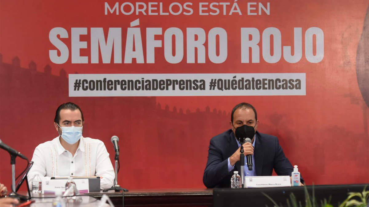 Morelos regresa a ROJO en el semáforo epidemiológico por Covid-19, anuncia Cuauhtémoc Blanco