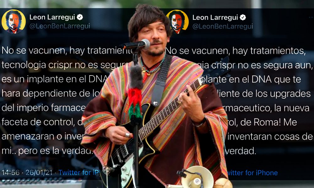 Leon Larregui promueve no vacunarse contra el Covid