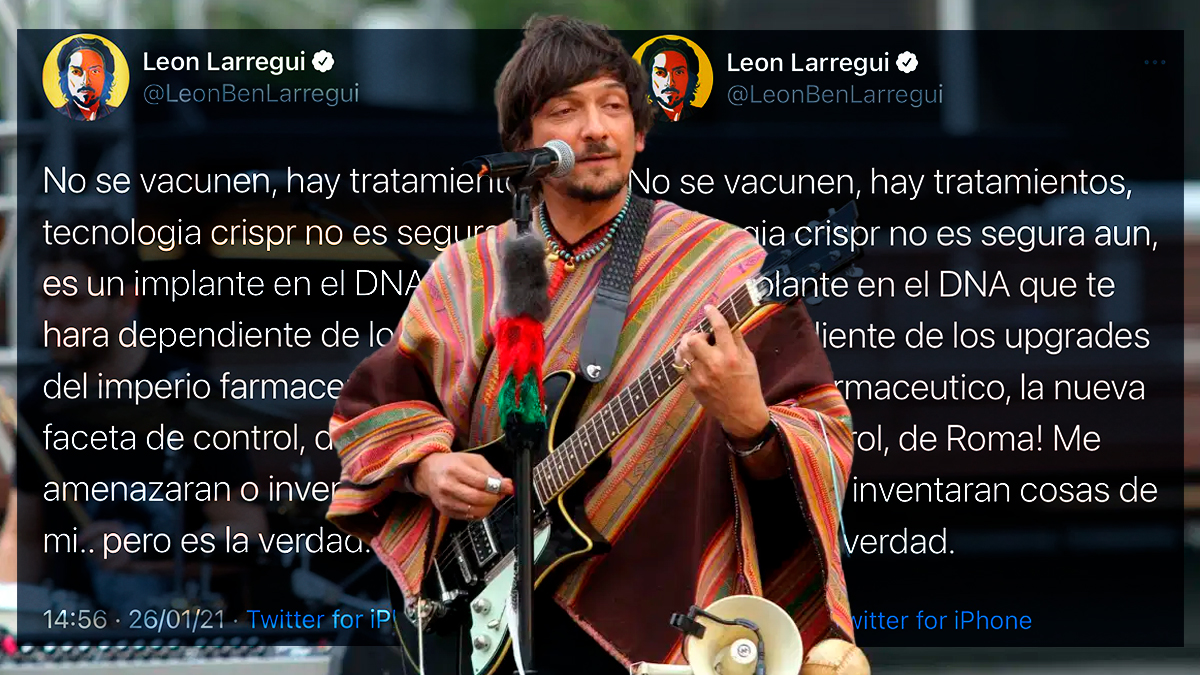 Leon Larregui promueve no vacunarse contra el Covid