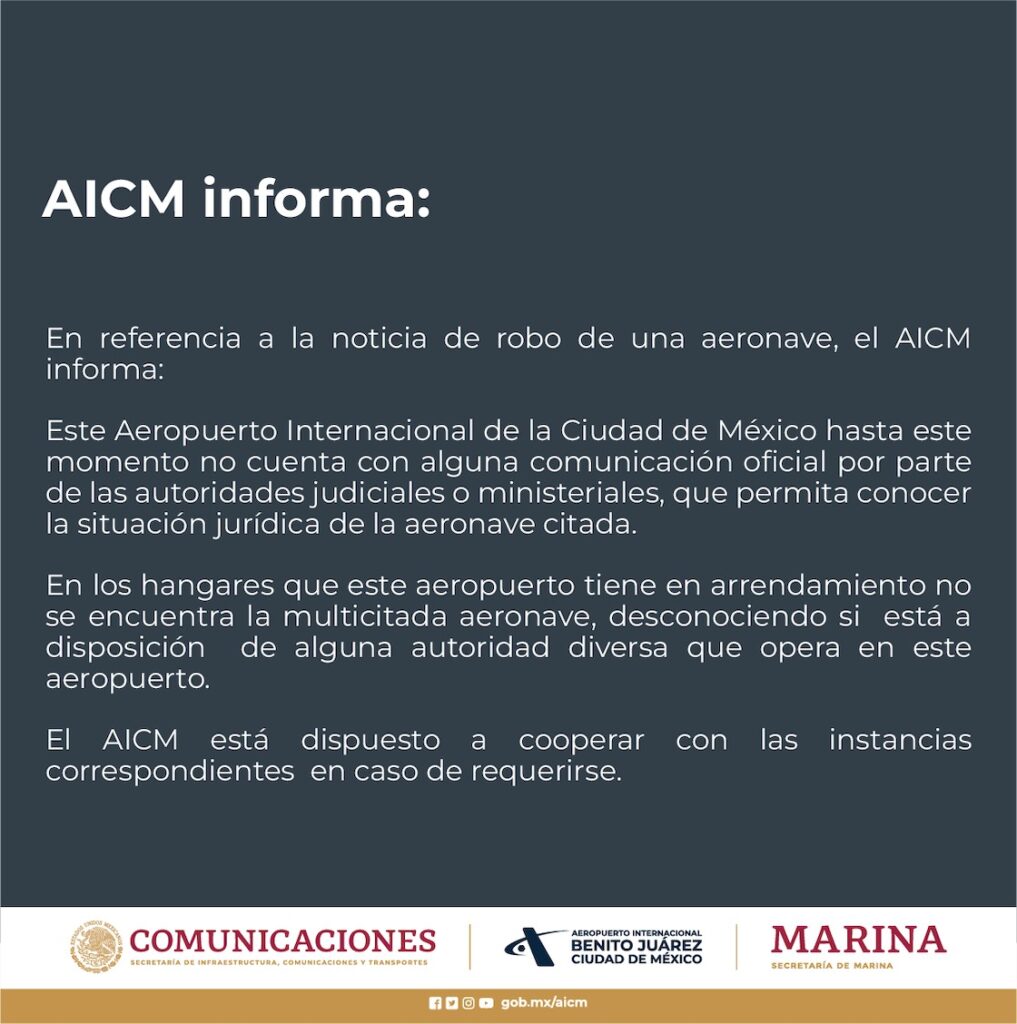 AICM comunicado