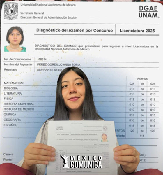 ELLA TAMBIÉN LO LOGRÓ: ANNA SOFÍA PÉREZ GORDILLO OBTIENE PUNTAJE PERFECTO EN EL EXAMEN DE ADMISIÓN DE LA UNAM 37 Sitio Web 34